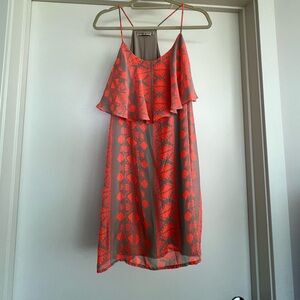 Orange and tan mini dress from Francesca’s